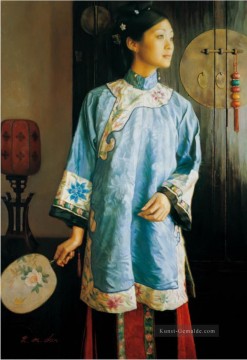 Chinesische Werke - Begonia Chinese Chen Yifei Mädchen